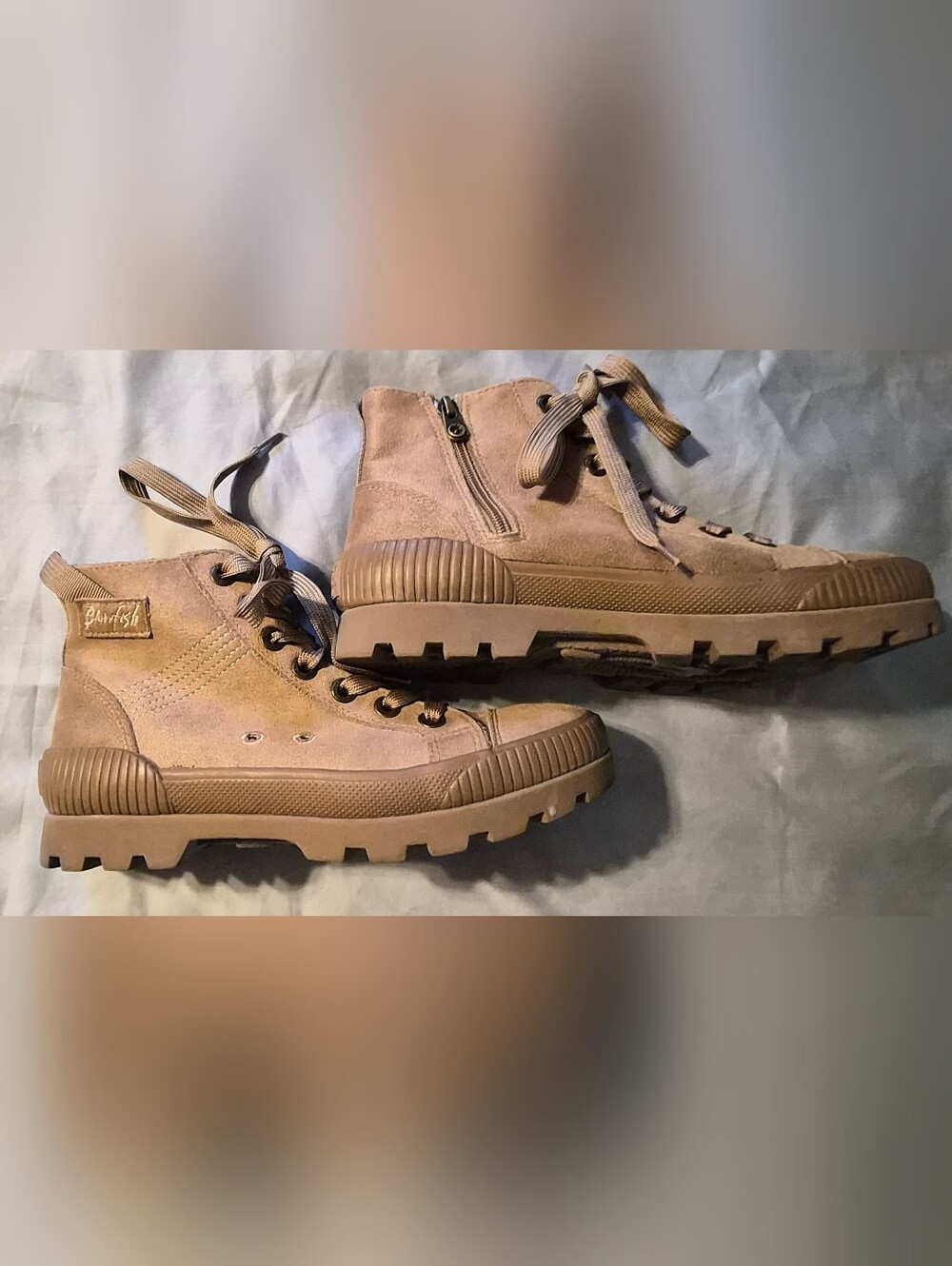 Blowfish Malibu "Forever" Suede Lug Sole Sneaker Boots - Worn Once!